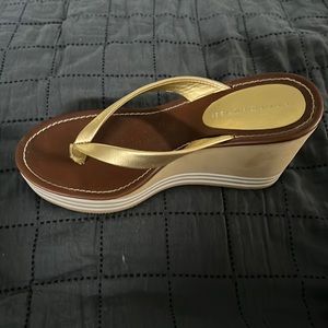 Gold platform sandals Tommy Hilfiger
